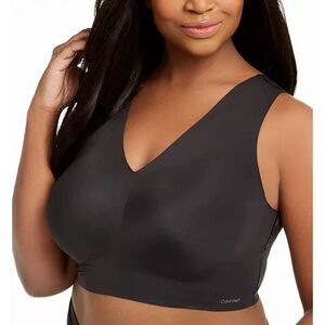 New- Calvin Klein Plus Size Invisibles V-Neck Comfort Bralette